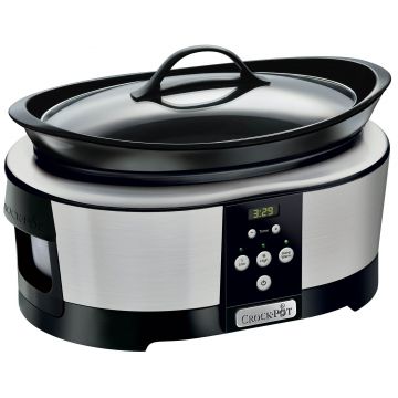 Slow cooker Crock-Pot Digital SCCPBPP605-050, 220 W, 5.7 l, Argintiu